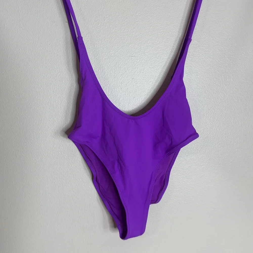 SKIMS recycled swim cut out open bust in Violet One-Piece Swimsuit size‎ small